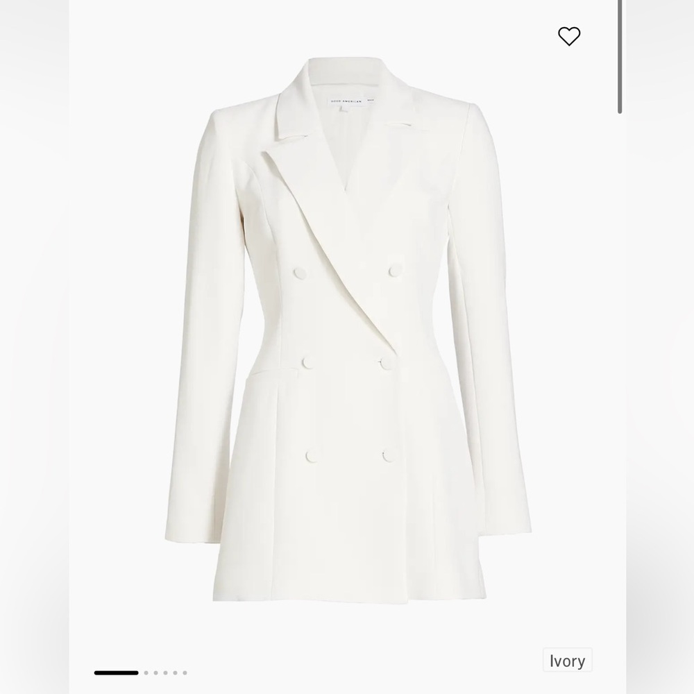 NWT!!! Good American White Blazer Dress